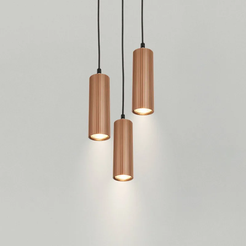 Hanglamp Ida, bruin, 3-lamps, Ø 20 cm, GU10 de Briloner en Marron, Noir, Gris clair – photo produit