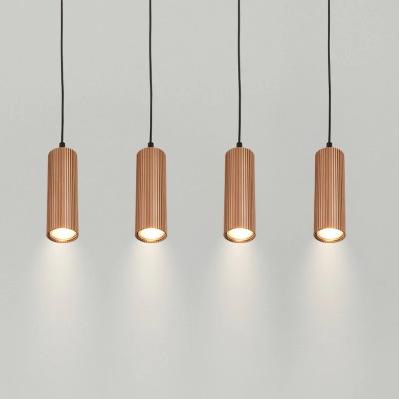 Hanglamp Ida, bruin, 4-lamps, lengte 76 cm, GU10 de Briloner en Marron, Noir, Gris clair – photo produit