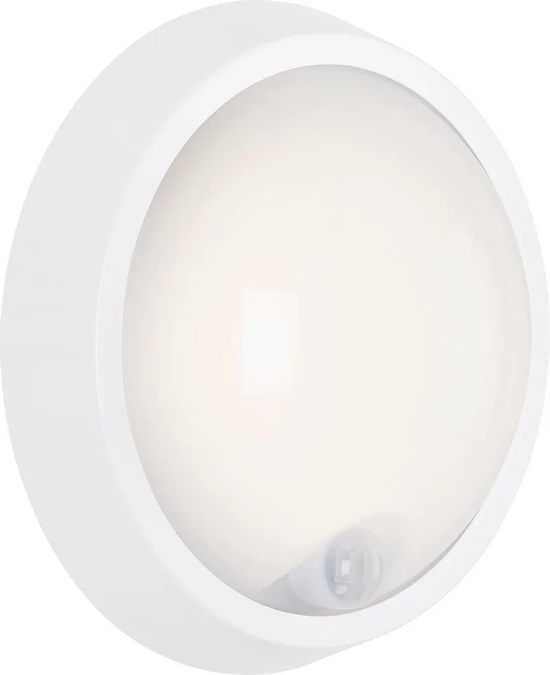 HELSINKI - buitenlicht - LED - 12W - 1150lm - 4000K - sensor - bewegingsdetector - IP44 - kleur: - materiaal: plastic by Briloner in White – product photo
