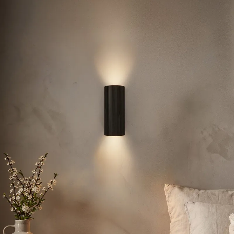 Ida – Wandlamp – wandlamp binnen – woonkamer lamp - GU10 fitting – 8 x 20 cm by Briloner in Black – product photo