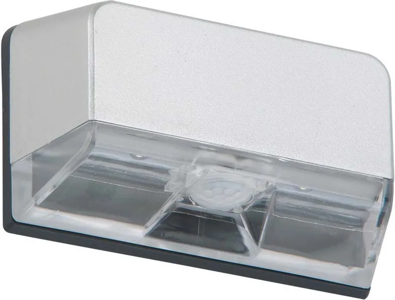 KNOB - LED deurslotverlichting, 0,06 W, 4 lm, IP54, zilverkleurig, kunststof, 9 x 3 x 5,3 cm de Briloner en Titaan-zilverkleurig – photo produit