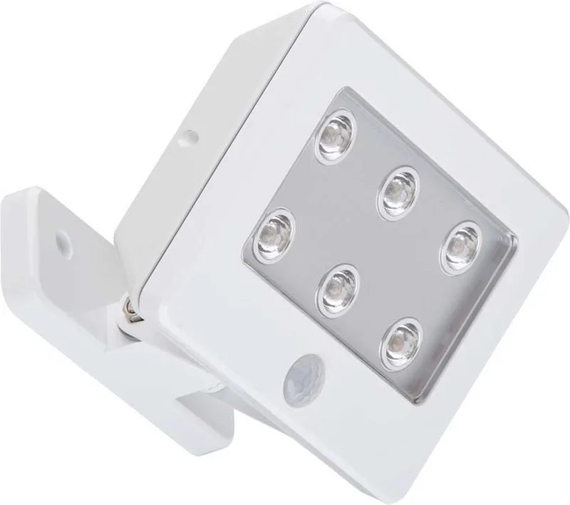 KOLLIG - LED Wandlamp op batterijen - met sensor - buitenverlichting met bewegingssensor - 12 cm - IP54 - 6.500K från Briloner i Vit – produktbild