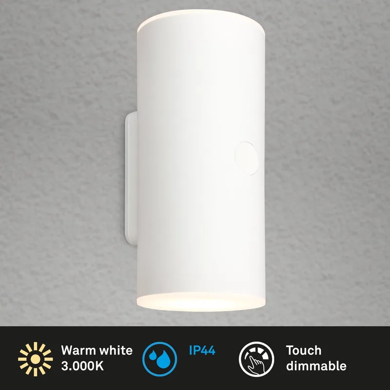 Lampe d'extérieur - Lima - Aanraken - dimbaar in stappen - Opladen via USB - oplaadbare batterij - spatwater bescherming - 15,5 x 7 x 8 cm - Zwart de Briloner en Matzwart – photo produit