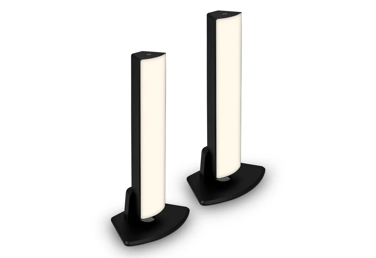LED Außen-Wandleuchte Akku kabellos ohne Stromanschluss Outdoor IP44, ohne Bewegungsmelder - 2 Stück, LED fest integriert, 3000K - Warmweiß de Briloner en Noir – photo produit