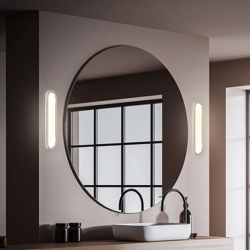 LED badkamer wandlamp Pil, chroomkleurig, breedte 35 cm, kunststof de Briloner en Chrome – photo produit