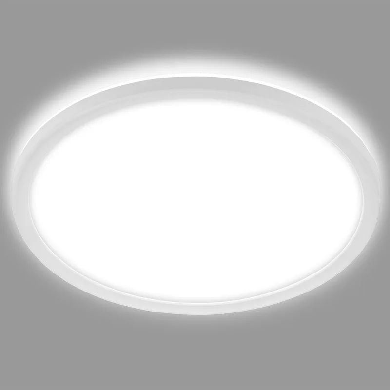 LED Badkamerverlichting - plafondlamp met achtergrondverlichting - plafonniére badkamer - IP44 - Ø42 cm från Briloner i Vit – produktbild