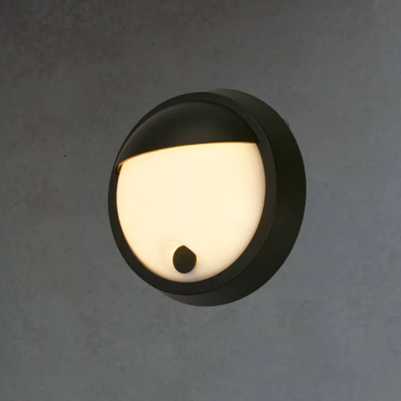 LED buiten wandlamp 3784015, Touch dimmer Ø 17 cm de Briloner en Noir – photo produit
