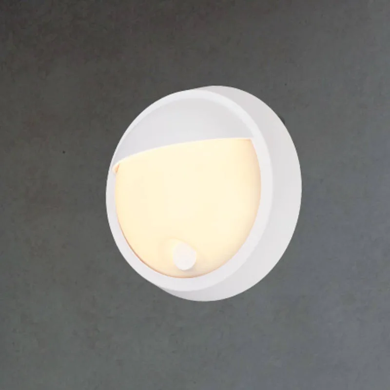LED buiten wandlamp 3784016, wit, touchdimmer, Ø 17 cm de Briloner en Blanc, Opaal – photo produit