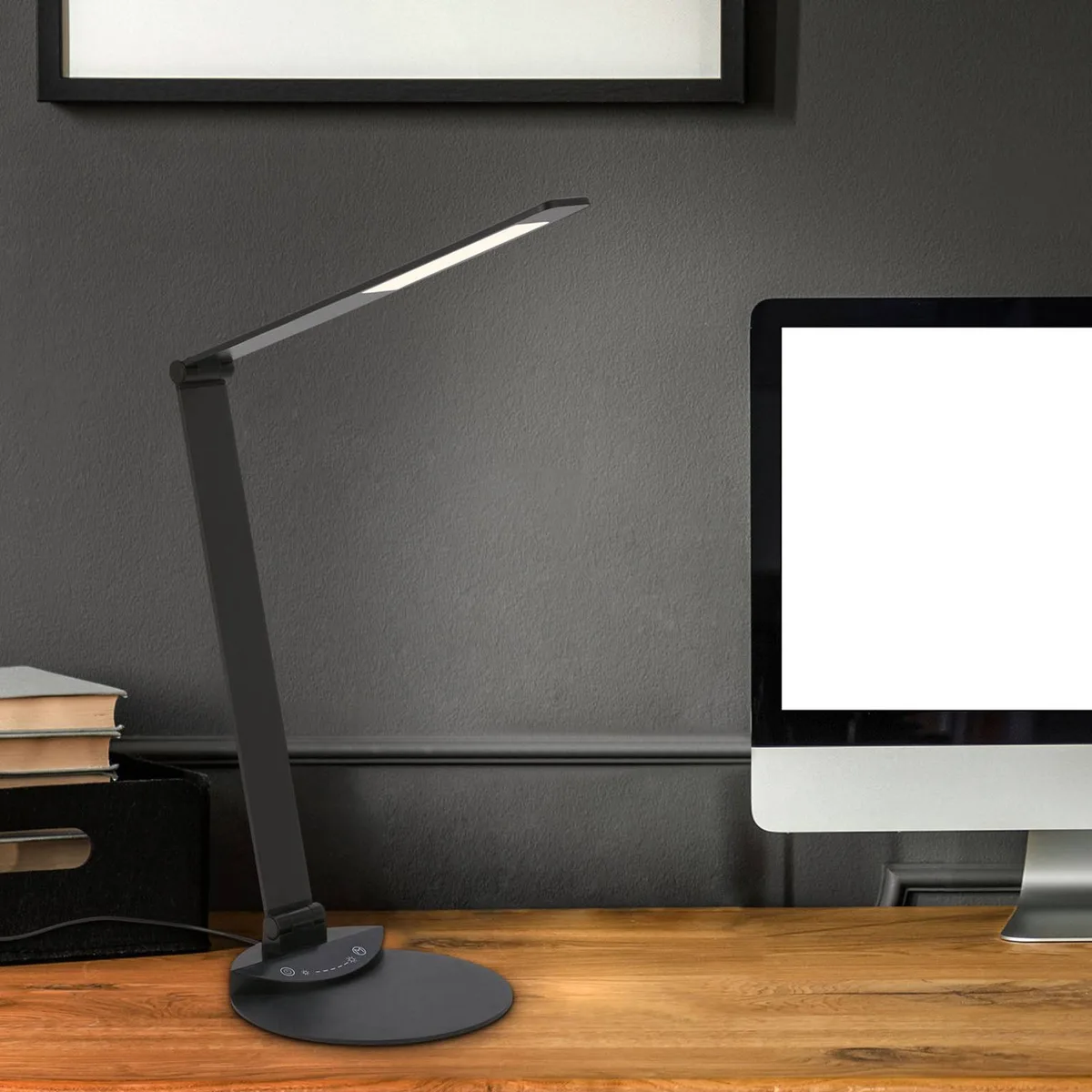 LED bureaulamp Haiti touchdim CCT de Briloner en Noir – photo produit