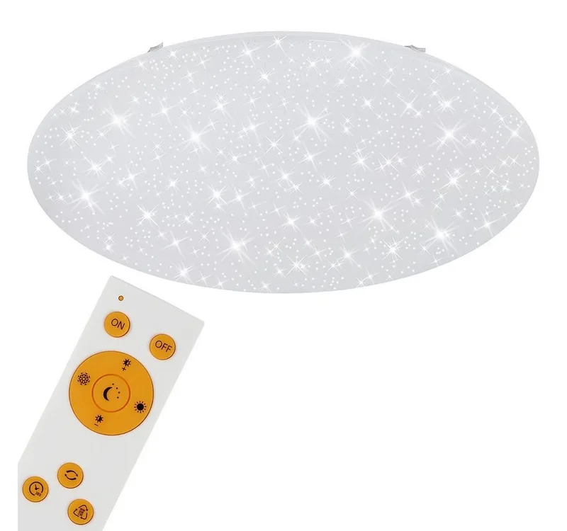 LED Deckenleuchte 3318-016, Dimmfunktion, LED fest integriert, 2700K - Extra-Warmweiß, CCT Dimmbar, Nachtlichtfunktion, Fernbedienung de Briloner en Blanc – photo produit