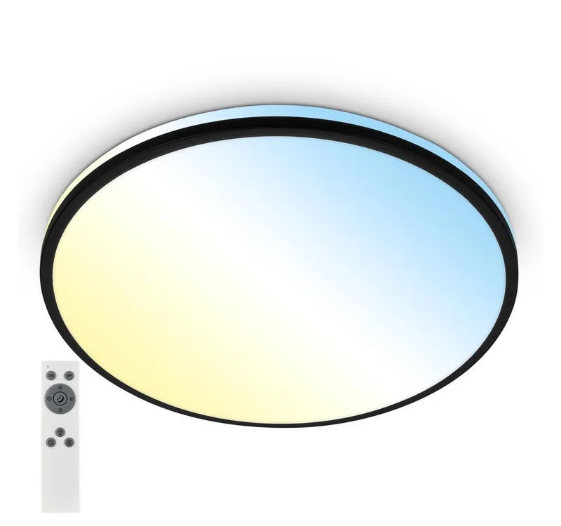 LED-plafondlamp 3831015, dimfunctie, geïntegreerde LED, 2700K, extra warmwit van Briloner in Zwart – productfoto