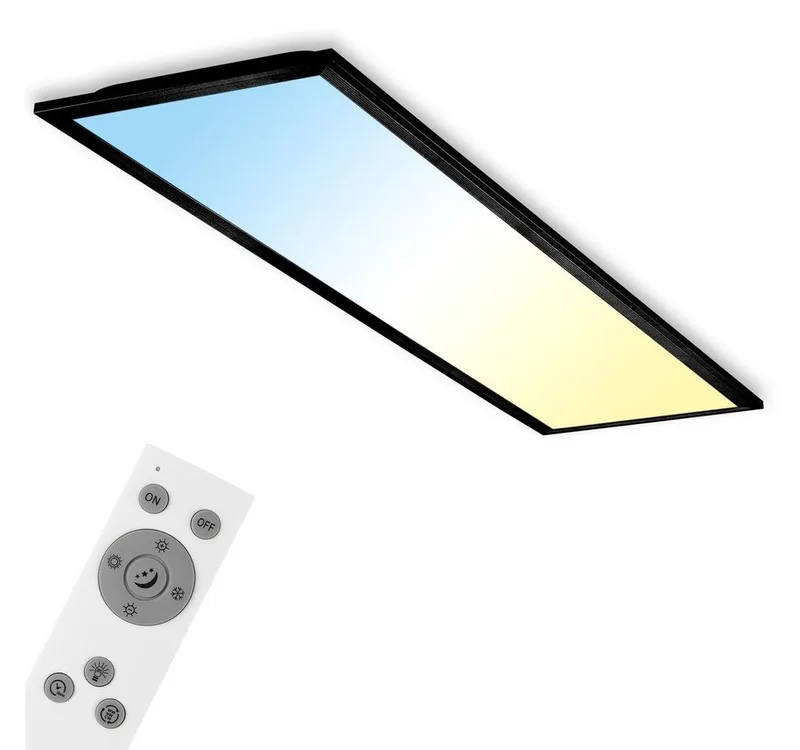 LED Deckenleuchte 7167015, Dimmfunktion, LED fest integriert, 2700K - Extra-Warmweiß von Briloner in Schwarz – Produktfoto