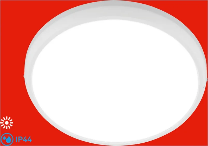 LED Deckenleuchte NAVARO, LED fest integriert, Neutralweiß, 37,5x4 cm, Badezimmer, Küche, Wohnzimmer, Schlafzimmer, Flur de Briloner en Blanc – photo produit
