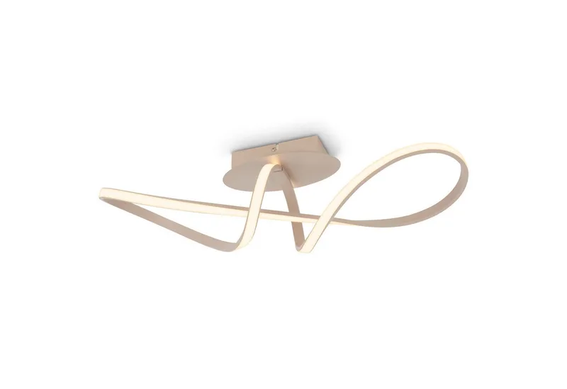 LED Deckenleuchte SWIRL, LED fest integriert, Warmweiß, 63x19x16,5 cm, Wohnzimmer, Schlafzimmer von Briloner in Beige – Produktfoto