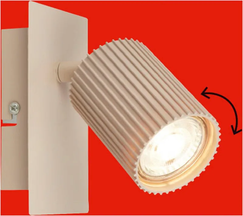 LED Deckenspot IDA, ohne Leuchtmittel, 13x8x9 cm, Wohnzimmer, Schlafzimmer, Flur, Büro de Briloner en Beige, Marron – photo produit
