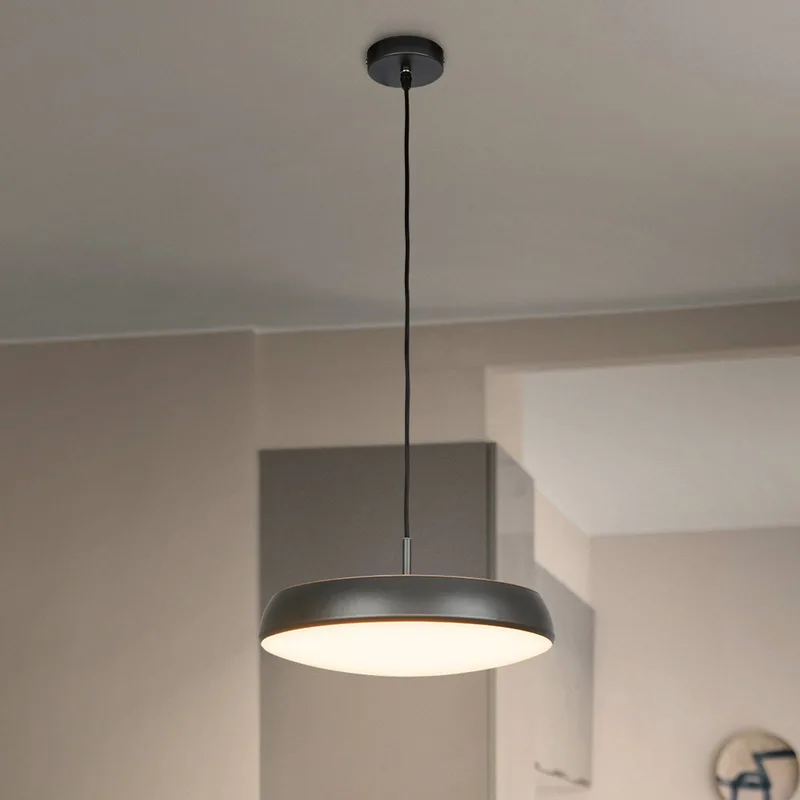 LED hanglamp Nala, metaal/kunststof, Ø 35 cm de Briloner en Anthracite – photo produit