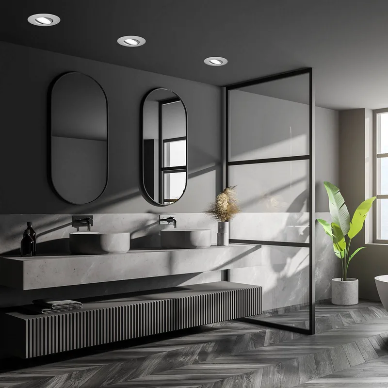 LED inbouwspot 7597 3er IP65 4.000 K de Briloner en Mat chroom – photo produit