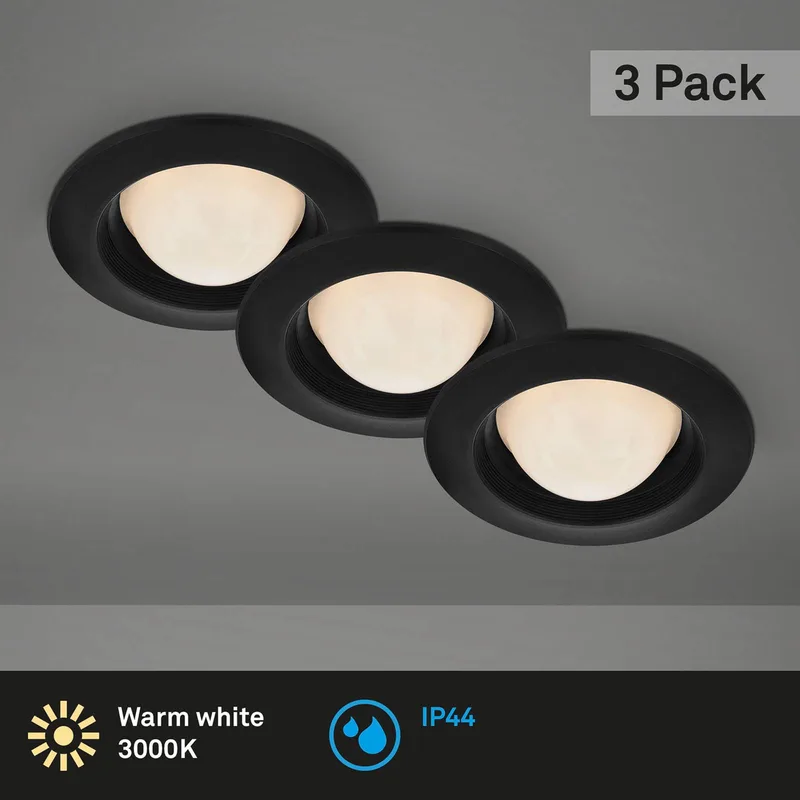 LED inbouwspot Carro, set van 3, 3.000K de Briloner en Noir – photo produit