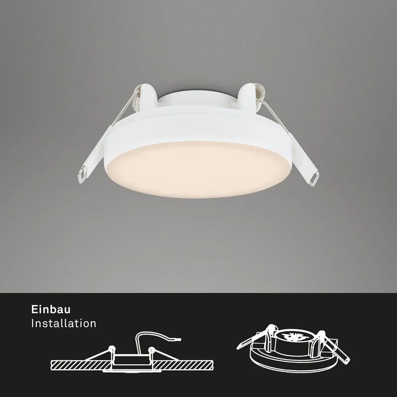 LED inbouwspot Plat, set van 3, 3.000K de Briloner en Blanc – photo produit