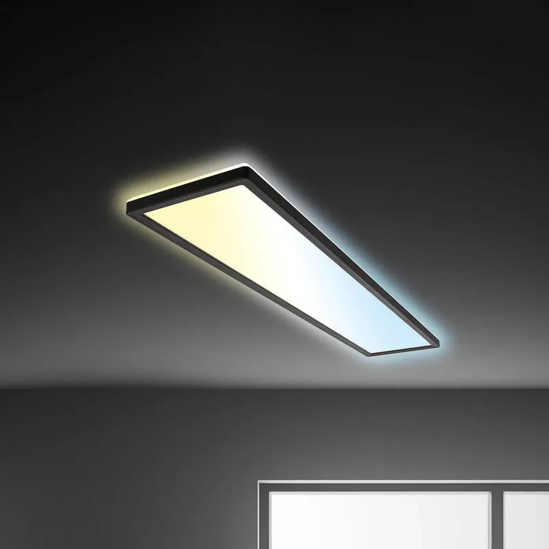 LED paneel Tava CCT, 98 x 20 cm, achtergrondverlichting, kunststof från Briloner i Svart – produktbild