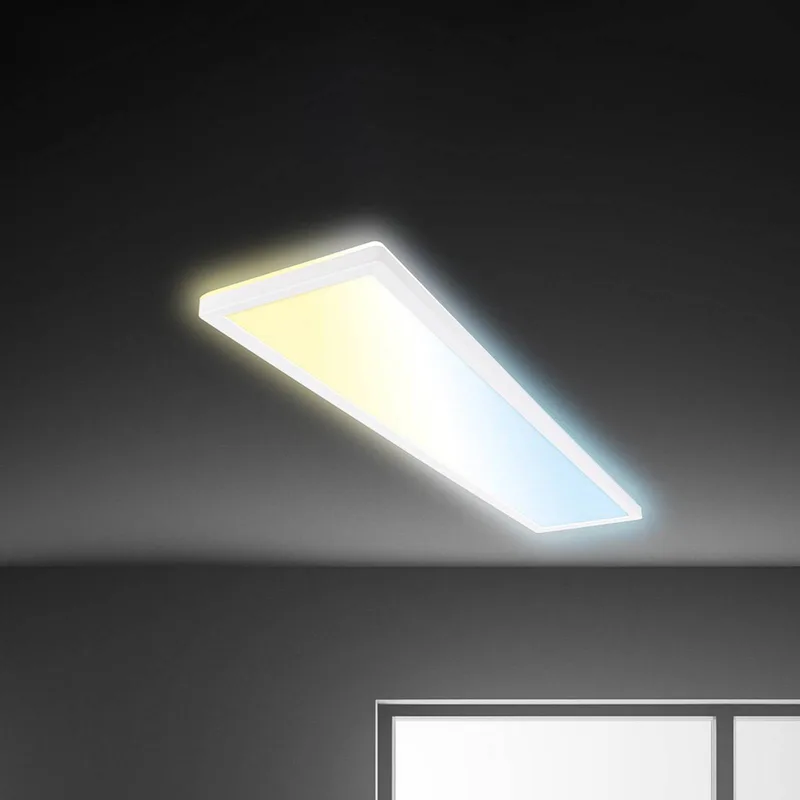 LED paneel Tava CCT, 98 x 20 cm, achtergrondverlichting, kunststof van Briloner in Wit – productfoto