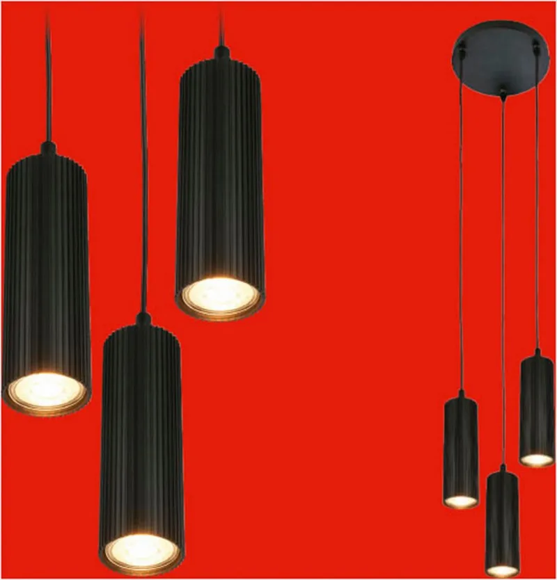 LED Pendelleuchte IDA, ohne Leuchtmittel, Esszimmer, Esstisch, Wohnzimmer de Briloner en Noir – photo produit