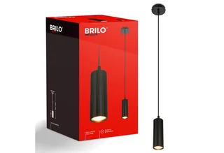 LED Pendelleuchte IDA, ohne Leuchtmittel, Ø10 cm, Esszimmer, Esstisch, Wohnzimmer de Briloner en Noir – photo produit 1 sur 2