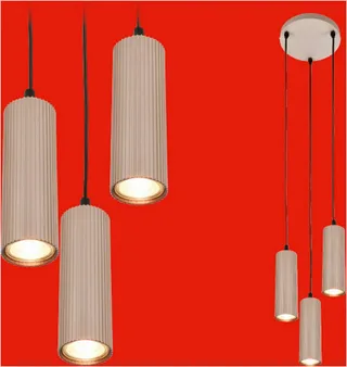 LED Pendelleuchte IDA, ohne Leuchtmittel, Ø21,5 cm, Esszimmer, Esstisch, Wohnzimmer de Briloner en Beige – photo produit 2 sur 2