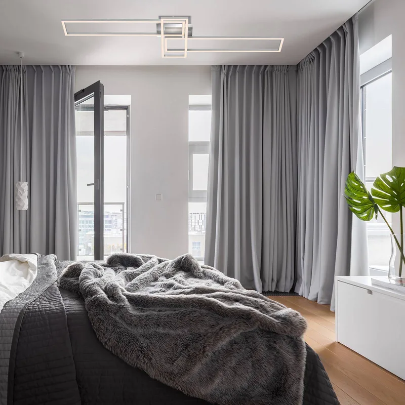LED-loftlampe 3154-018 CCT med fjernbetjening fra Briloner i Krom, Hvid – produktbillede