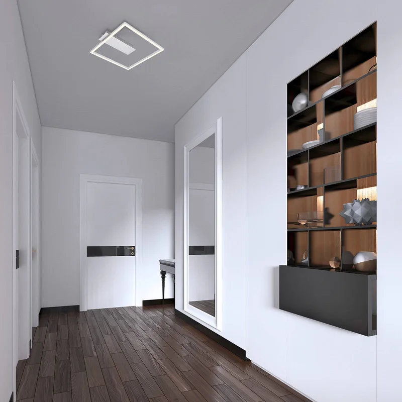 LED plafondlamp 3771 in framevorm von Briloner in Alu – Produktfoto