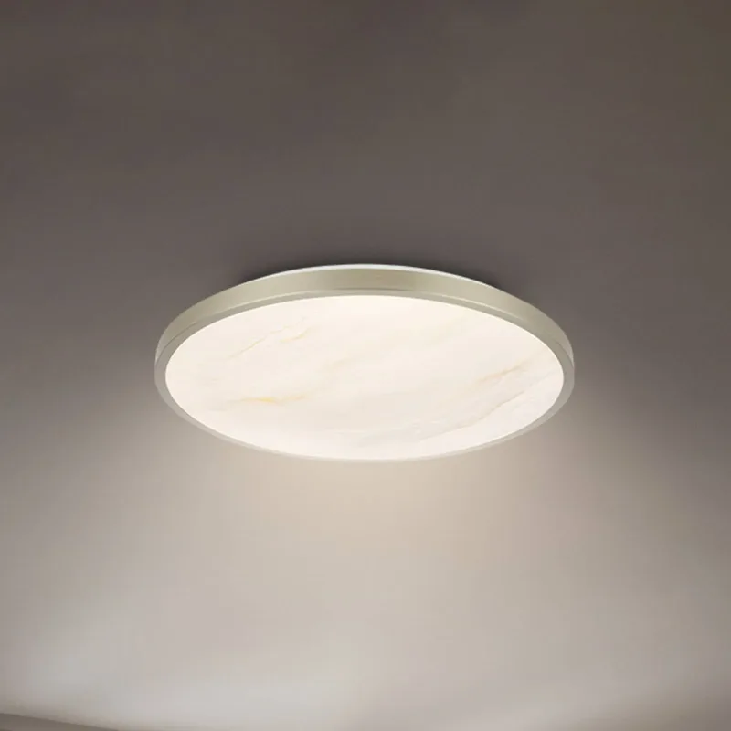 LED plafondlamp Competo, 3.000 K, Ø 33 cm, mat nikkel von Briloner in Mat nikkel, Marmer – Produktfoto