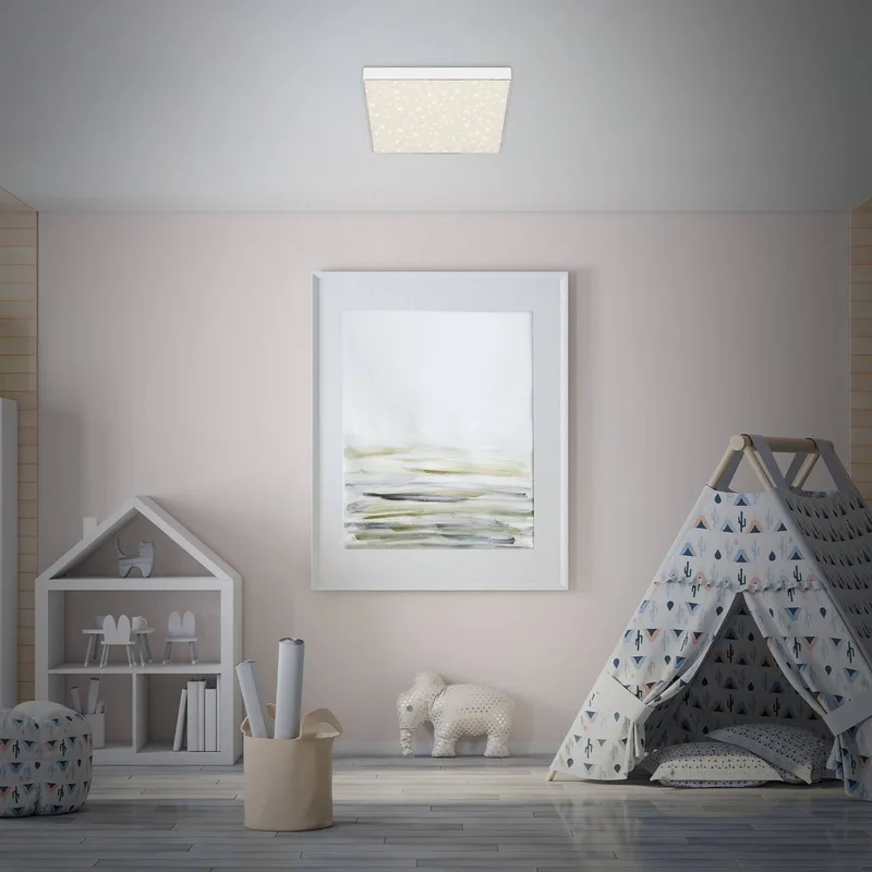 LED plafondlamp Flame Star, 840, 28,7x28,7cm från Briloner i Vit – produktbild