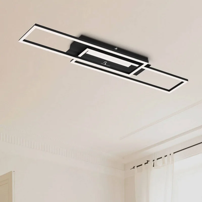 LED plafondlamp Frame Mid, 3.000 K från Briloner i Svart – produktbild