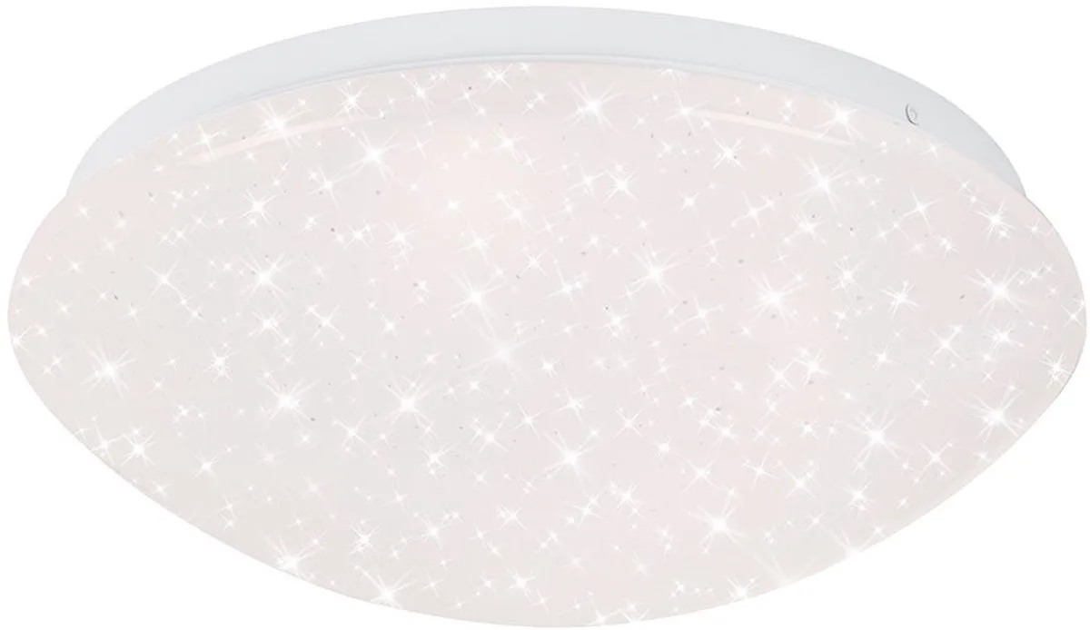 LED plafondlamp met stereffect badkamerlamp IP44 dimbaar via CCT schakelaar, metaal wit, 18W 1600Lm warm neutraal wit, DxH 38,5x10 cm by Briloner in White – product photo