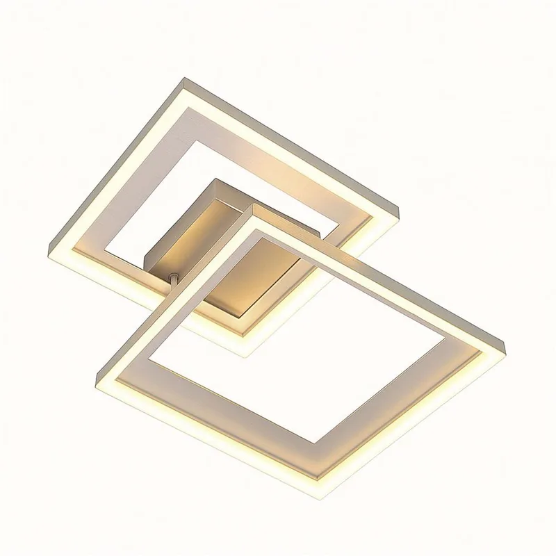 LED plafondlamp woonkamerlamp eetkamerlamp slaapkamerlamp, metaal aluminium, afstandsbediening geheugenfunctie timer CCT dimbaar, 25W 3300lm 3000-6500K, L 56,8 cm de Briloner en Argent – photo produit