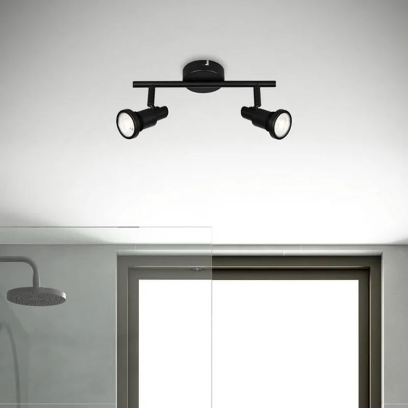 LED plafondspot Flamo IP44 2-lamps justeerbaar de Briloner en Noir – photo produit