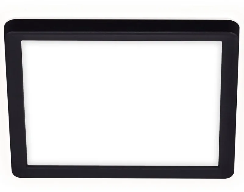 LED Plafonniére - plafondlamp met achtergrondverlichting - neutral wit licht 4.000K - 12W - 19x19cm de Briloner en Noir – photo produit