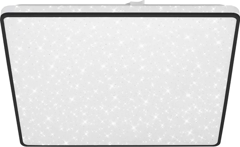 LED Plafonniére - plafondlamp met sterrenheme - ster decor - neutraal wit licht - 37x37x4.5 cm från Briloner i Svart – produktbild
