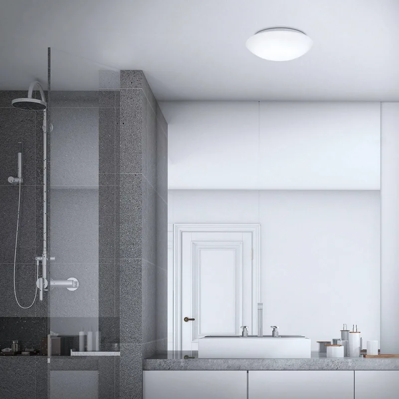 LED-loftlampe med sensor Elipso IP44 4.000K Ø28cm fra Briloner i Hvid – produktbillede