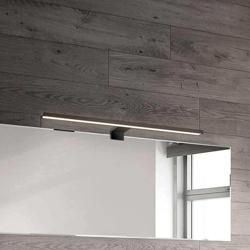 LED spiegellamp Dun 2 in 1, mat IP44, lengte 50 cm de Briloner en Noir – photo produit