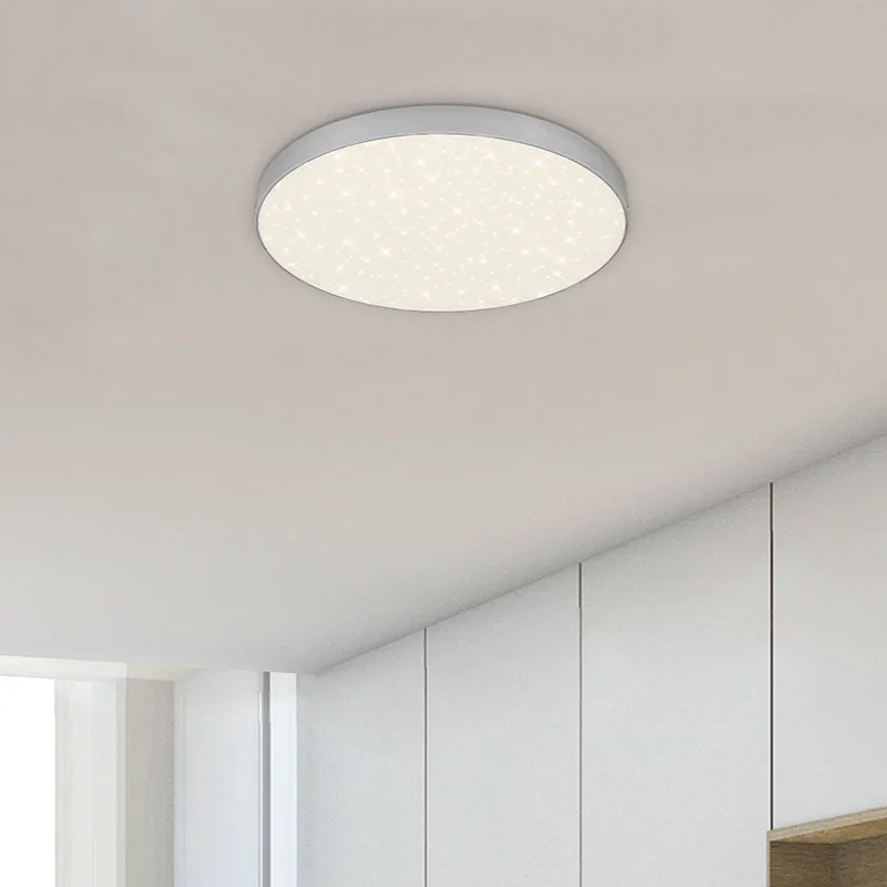 LED Star plafondlamp, Ø 28,7 cm, zilver fra Briloner i Sølv, Gesatineerd – produktbillede