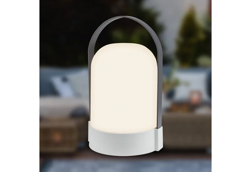 LED tafellamp ASA BIG, lichtgrijs/antraciet, 24 cm, IP44 de Briloner en Gris clair, Anthracite – photo produit 2 sur 5