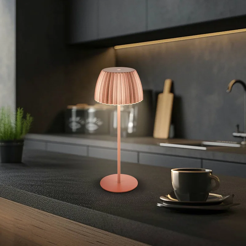LED tafellamp Brilo unplugged Riffle, 36 cm från Briloner i Koppar – produktbild