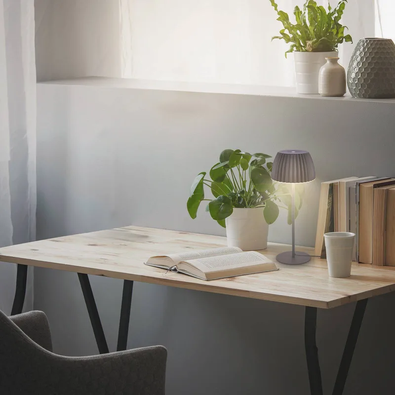 LED tafellamp Loca, hoogte 36 cm Metaal/kunststof de Briloner en Anthracite – photo produit