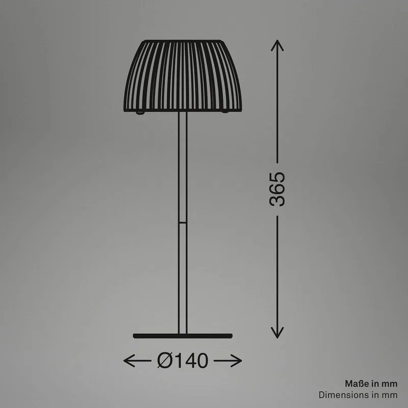 LED tafellamp Loca, hoogte 36 cm Metaal/kunststof by Briloner in Brown – product photo