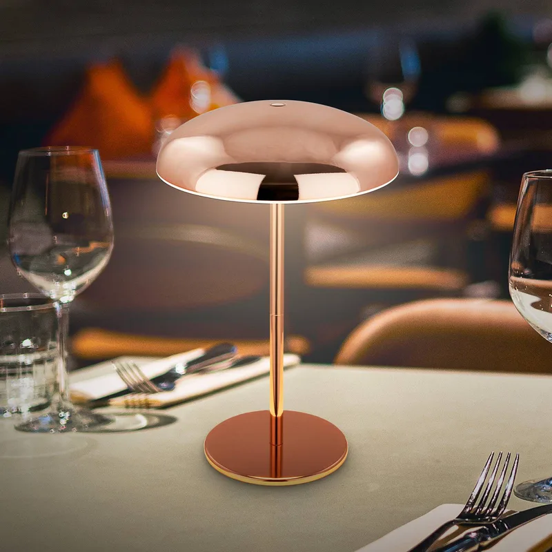 LED tafellamp op accu Brilo unplugged Caxa, koperkleurig de Briloner en Cuivre – photo produit