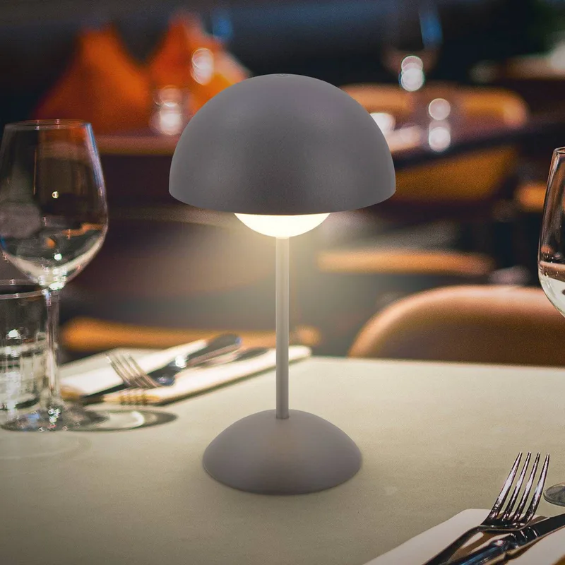 LED tafellamp op accu Kugle, metaal, IP44, dimbaar. från Briloner i Antracit – produktbild