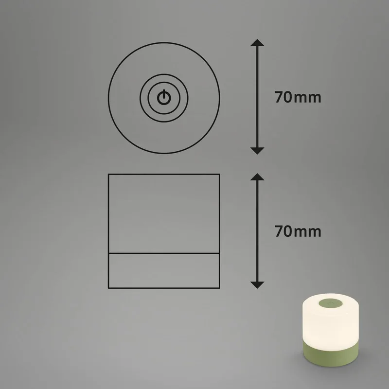 LED tafellamp Smal, groen, 2.700K, dimbaar de Briloner en Vert, Blanc – photo produit