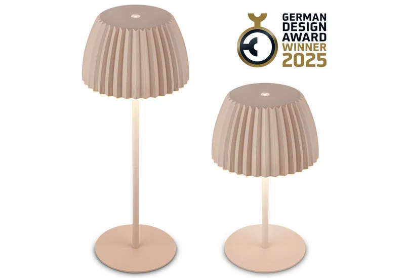 LED Tischleuchte Akku LED Tischleuchte, LED fest integriert från Briloner i Beige – produktbild