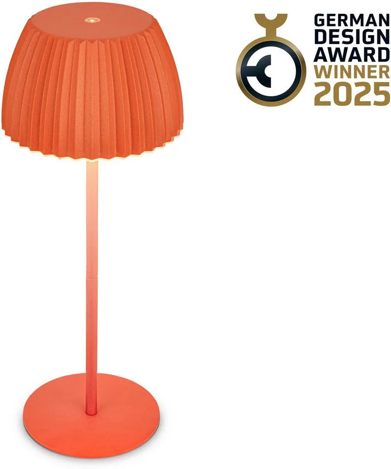 LED-tafellamp op accu, geïntegreerde LED van Briloner in Oranje – productfoto